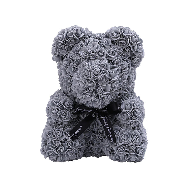 Gray rose cheap teddy bear