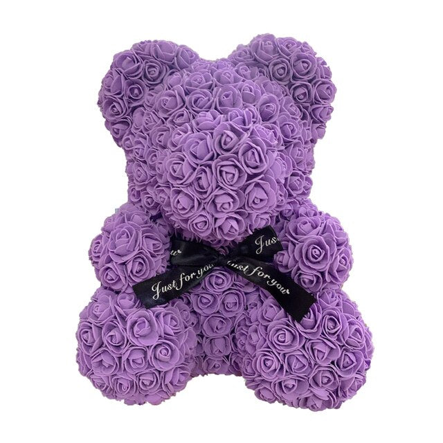 Purple rose on sale teddy bear